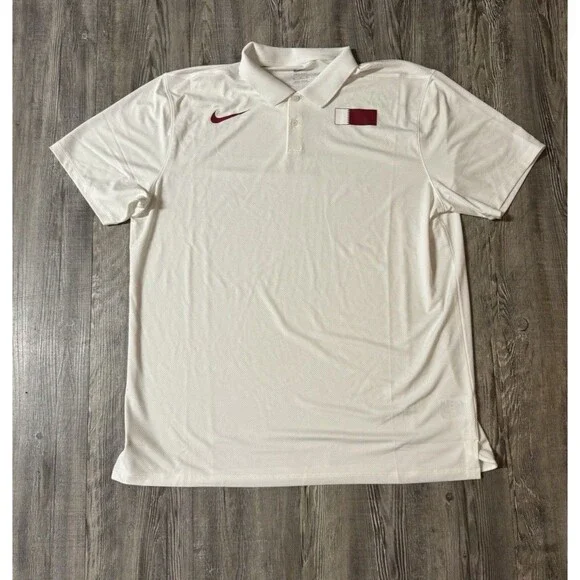 Nike Pro Elite Qatar Dri-Fit Polo White Men’s CT0758-100 Team Size Medium  XL